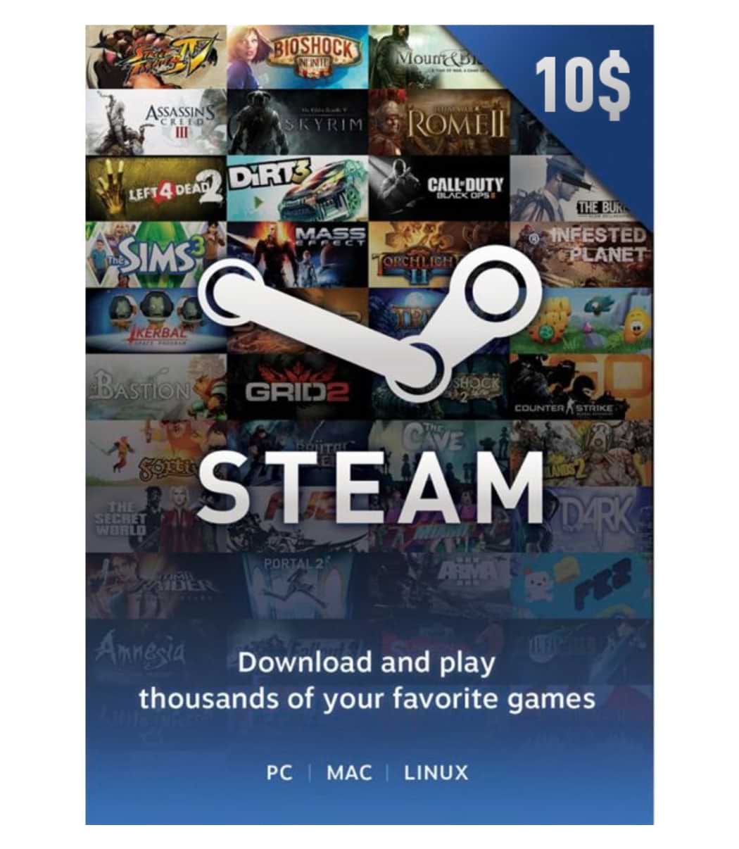 Steam $10 Gift Card – US Region – Email Delivery
