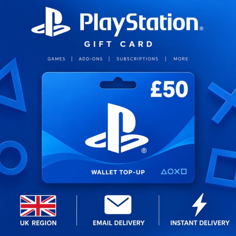 PlayStation 50 Gift Card UK Region Email Delivery